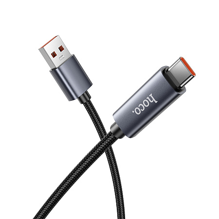 USB Кабель Type-C, HOCO, X112, 1 метр, с дисплеем, цвет черный