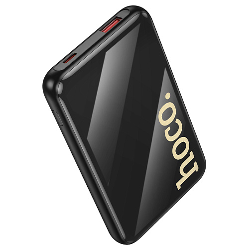 Универсальный Доп. Аккумулятор 10000mAh, Q37, HOCO, 1 USB (22.5W)+1 PD (20W)+Type-C+Lighting, черный