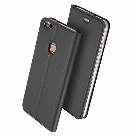 Чехол-книжка для Huawei P10 Lite, DU DU, боковой, серый