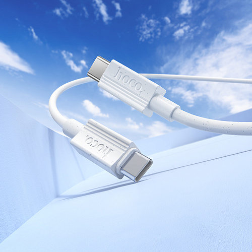 Кабель Type-C на Type-C, HOCO, X107, 1м, 60W, белый