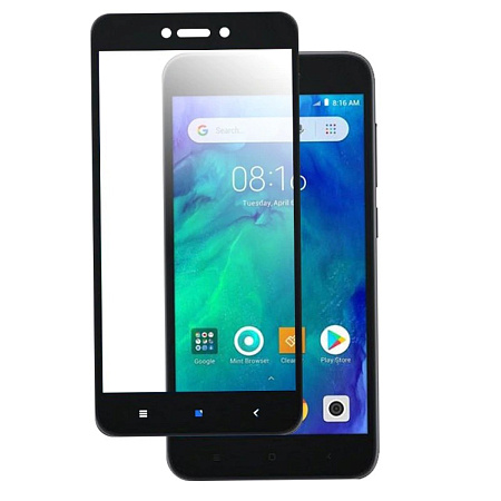 Защитное стекло на Xiaomi Redmi GO, 9D, черный, X-CASE