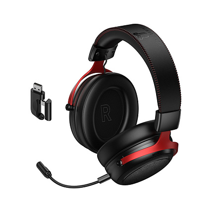 Проводные наушники W116, HOCO, подключение: беспроводное(2,4гГц/BT) проводное(USB-A/USB-C), игровые с микрофоном, черный