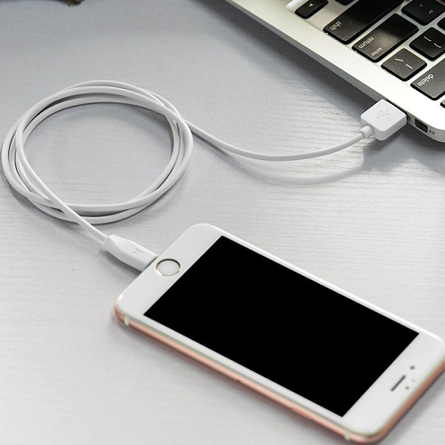 USB дата кабель Lightning, HOCO, X1 (2 штуки,комплект), белый