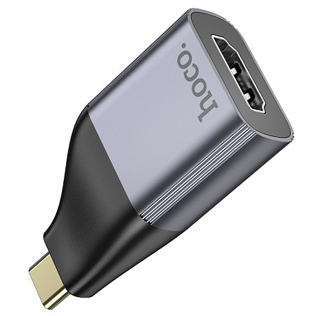 HDMI переходник на Type-C, UA33, HOCO, металлический серый