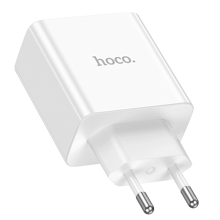 Сетевое зарядное устройство, 2 PD 35W (C108A), HOCO, белый