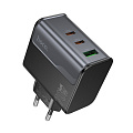 Сетевое зарядное устройство, 2 PD 70W + 1 USB 3.0 QC (CS75A), HOCO, черный