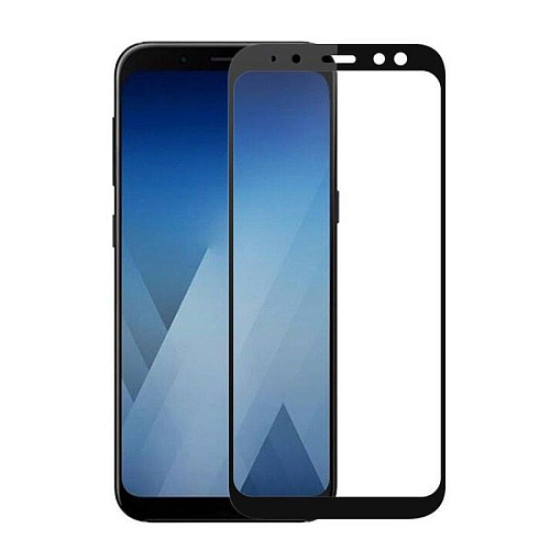 Защитное стекло на Samsung SM-A730F, Galaxy A8 Plus (2018), 9D, черный, X-CASE