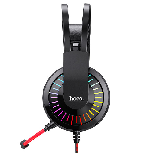 Проводные наушники W105, HOCO, игровые с микрофоном, красные