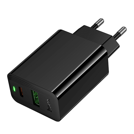 Сетевое зарядное устройство, 1 PD 20W + 1 USB 3.0 QC (CS94A), HOCO, черный