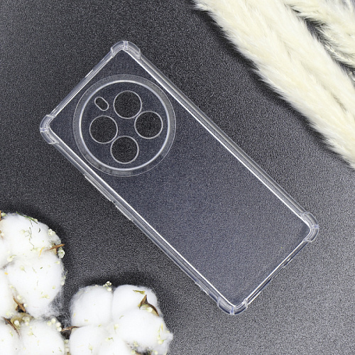 Чехол силиконовый для Realme 12 Pro/12 Pro Plus, усиленные края, с защитой камеры, X-CASE, прозрачный