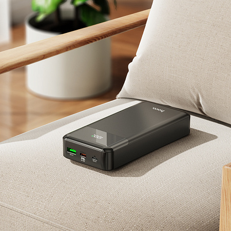 Универсальный Доп. Аккумулятор 20000mAh, J102A, HOCO, выход: 1 USB (18W)+1 PD 20W, черный