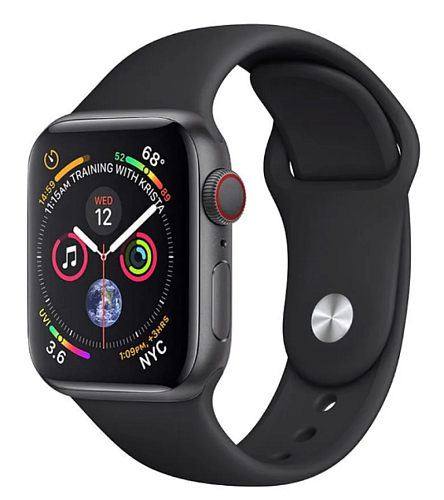 Ремешок на руку для Apple Watch 38/40/41 мм, Silicon, черный