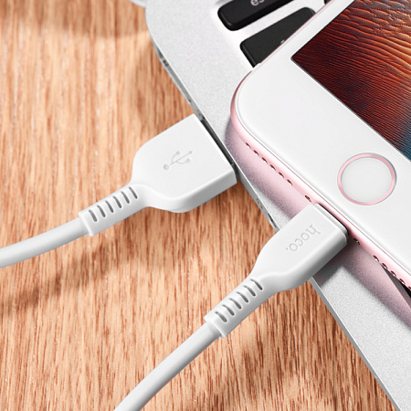 USB дата кабель Lightning, HOCO, X20, 3M, белый