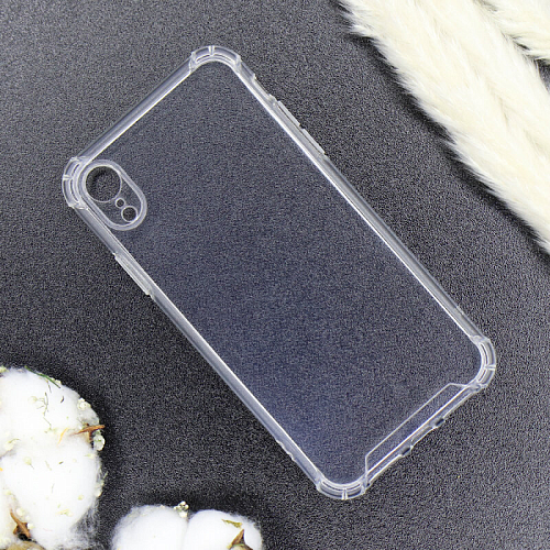 Чехол силиконовый для iPhone XR (6.1), усиленные края, с защитой камеры, X-CASE, прозрачный