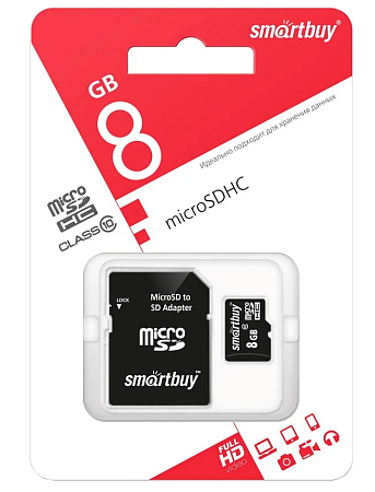 Micro SD 8GB +1 adapter class 10