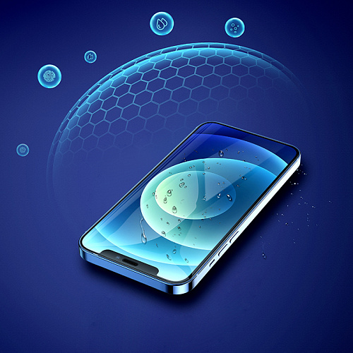 Защитное стекло на iPhone 12 (6.1)/12 Pro (6.1) G777, HOCO, anti-static, черное