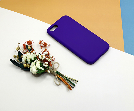 Чехол - накладка для iPhone 7/8/SE (2020), Silicon Case, без лого, индиго
