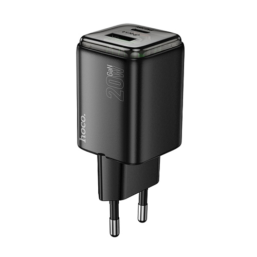 Сетевое зарядное устройство, 1 PD 20W + 1 USB 3.0 QC (N52), HOCO, черный