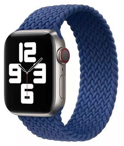 Ремешок на руку для Apple Watch 38/40/41 мм, нейлоновый эластичный №8, синий