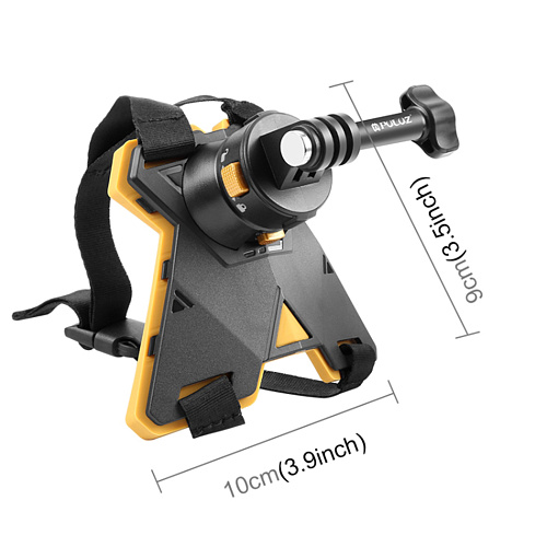 Магнитное быстроразъемное крепление на мотоциклетный шлем для GoPro и других экшн камер, PULUZ, черный