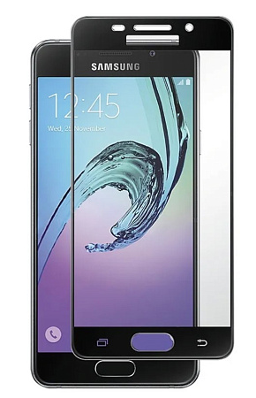 Защитное стекло на Samsung A510F, Galaxy A5 (2016), Nano Glass, 3D, черный, X-CASE