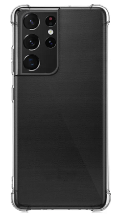 Чехол силиконовый для Samsung Galaxy S21 Ultra/S30 Ultra, усиленные края, с защитой камеры, X-CASE, прозрачный