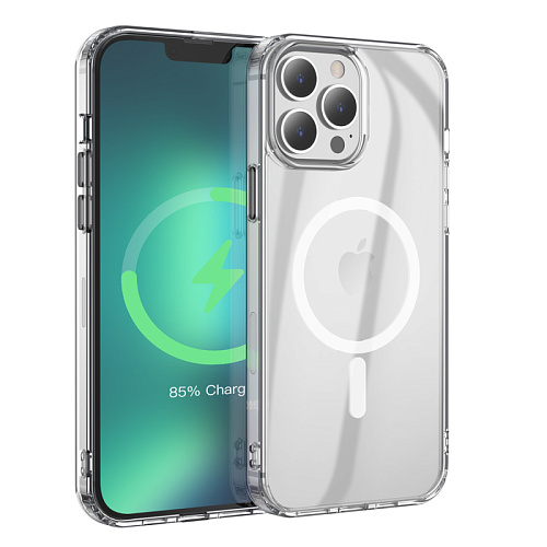 Чехол силиконовый для iPhone 14 Pro (6.1), Магнитный (MagSafe), X-CASE, прозрачный