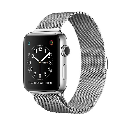 Ремешок на руку для Apple Watch 42/44/45/49 мм, Milanese loop, серый