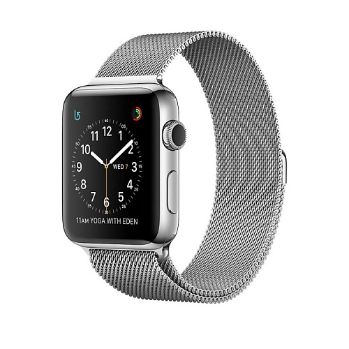 Ремешок на руку для Apple Watch 42/44/45/49 мм, Milanese loop, серый