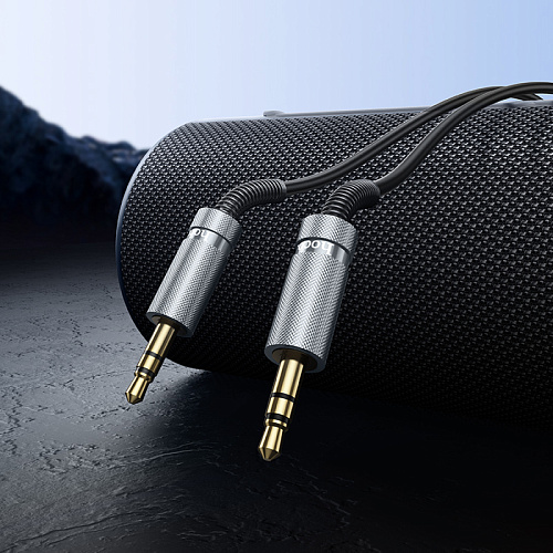 AUX Audio кабель 3,5 мм, UPA31, HOCO, витой, черный