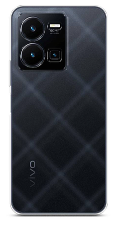 Чехол силиконовый для Vivo Y35, с защитой камеры, X-CASE, прозрачный