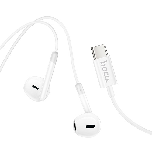 Проводные наушники M109, Type-C, Pure joy wire control earphones, HOCO, белый