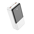 Универсальный Доп. Аккумулятор 30000mAh, J108B, HOCO, выход: 1 USB (22.5W)+1 PD (18W), белый