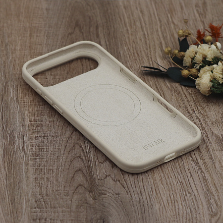 Чехол-накладка для iPhone 17 Air, Silicon Case, магнитный (MagSafe), без лого, X-CASE, бежевый
