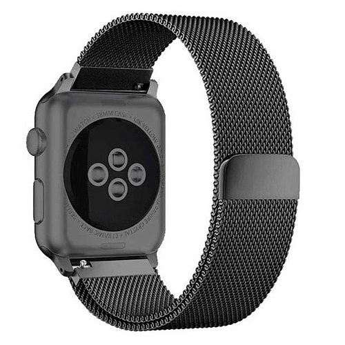 Ремешок на руку для Apple Watch 38/40/41 мм, Milanese loop, черный