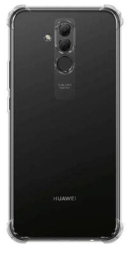 Чехол силиконовый для Huawei Mate 20 Lite, усиленные края, прозрачный