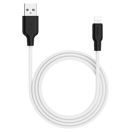USB дата кабель Lightning, HOCO, X21 Plus, 2М, силиконовый, черно-белый