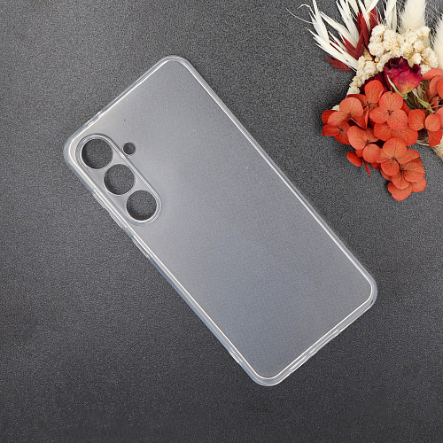 Чехол силиконовый для Samsung Galaxy S24 FE, с защитой камеры, X-CASE, прозрачный