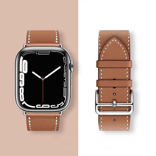 Ремешок на руку для Apple Watch 38/40/41/42 мм, HOCO, WA17, коровья кожа, коричневый