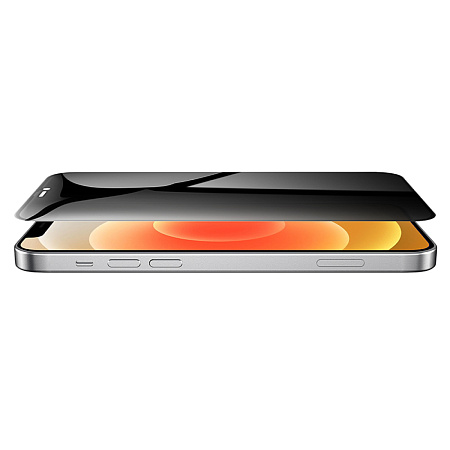 Защитное стекло на iPhone 12 Pro Max (6.7) A777 Plus, HOCO, антишпионское, черное