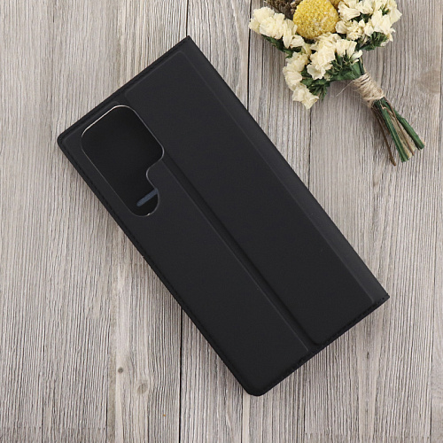 Чехол-книжка для Samsung Galaxy S22 Ultra, X-CASE, боковой, черный