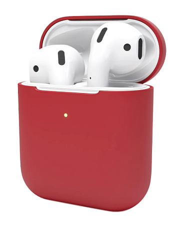 Чехол силиконовый для Airpods 1/Airpods 2 case, X-CASE, бордовый