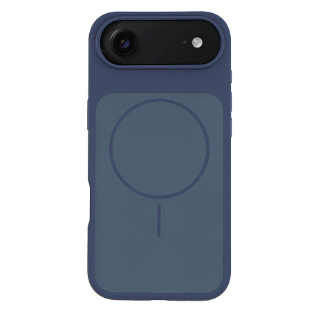 Чехол-накладка для iPhone 17 Air, Silicon Case, магнитный (MagSafe), с дизайном, без лого, X-CASE, синий
