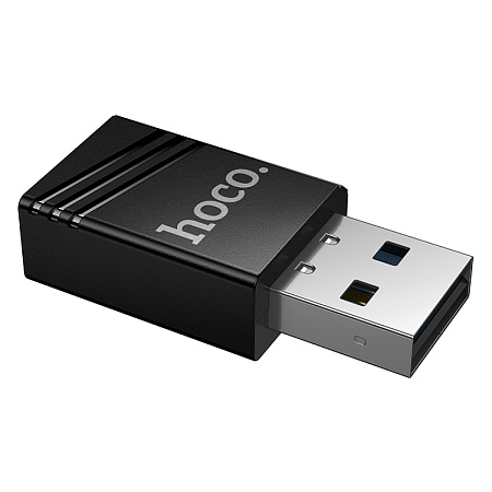Адаптер WiFi4 USB, HI38, HOCO, внутренняя антенна, вес: 8.5g, цвет черный
