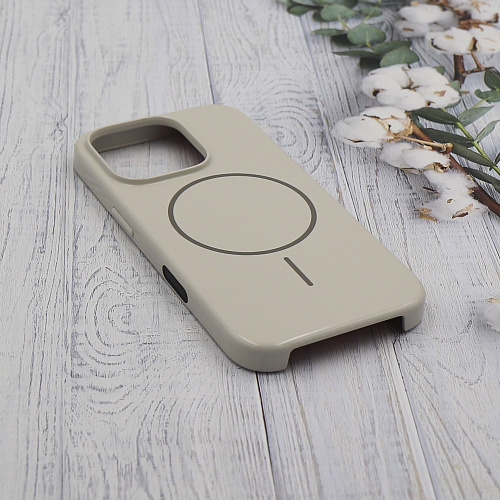 Чехол-накладка для iPhone 16 Pro Max, глянцевый, магнитный (MagSafe), без лого, X-CASE, белый