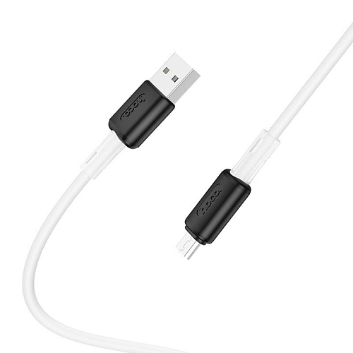 USB Кабель Micro, HOCO, X48, силиконовый с пружинкой, белый