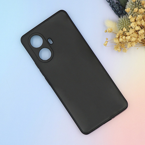 Чехол силиконовый для Realme 10 Pro+ (5G), с микрофиброй внутри, с защитой камеры, X-CASE, черный