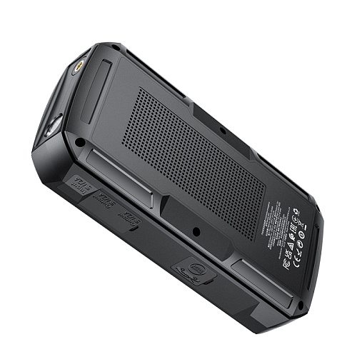 Универсальный Доп. Аккумулятор 8000mAh, QS2, HOCO,12V(запуск двигателя авто)+2USB (5V/2A)+компрессор+фонарик, черный