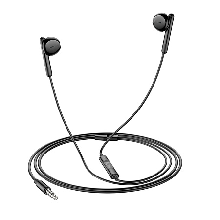 Проводные наушники M93, Wire control earphones with microphone , HOCO, черные