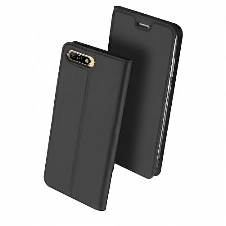 Чехол-книжка для Huawei Honor 7A Pro/Y6 (2018)/Y6 Prime(2018), DU DU, боковой, серый